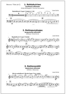 Rohtokokoelma (Herbal Collection) for bassoon or tuba and piano