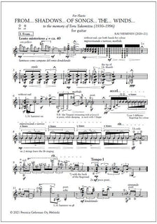 From... Shadows.. of Songs... The ... Winds... for guitar
