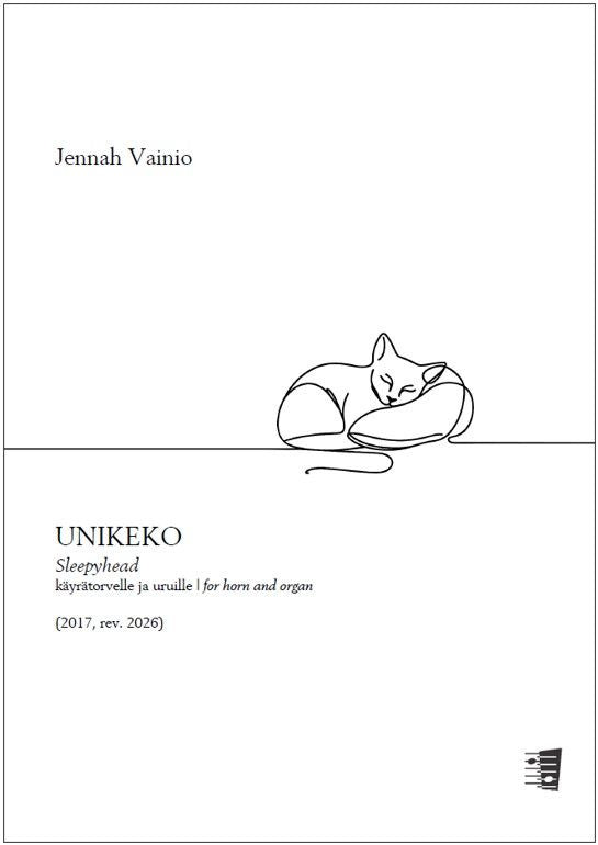 Valokuva kirjasta  Unikeko (Sleepyhead) for horn and organ, kuuluu tuoteryhmään Musiikki.