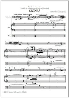 Signes for violoncello and organ