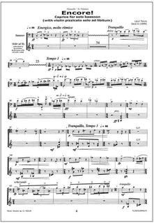 Encore! - Caprice for solo bassoon (with violin pizz. solo ad lib.), op. 6