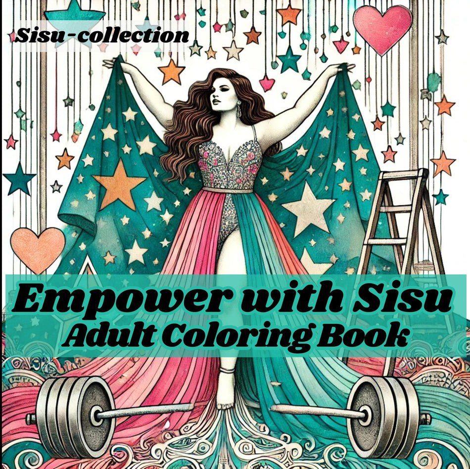 Valokuva kirjasta Johanna Välimäki Empower with Sisu, adult coloring book, kuuluu tuoteryhmään Väritys-puuhakirjat.
