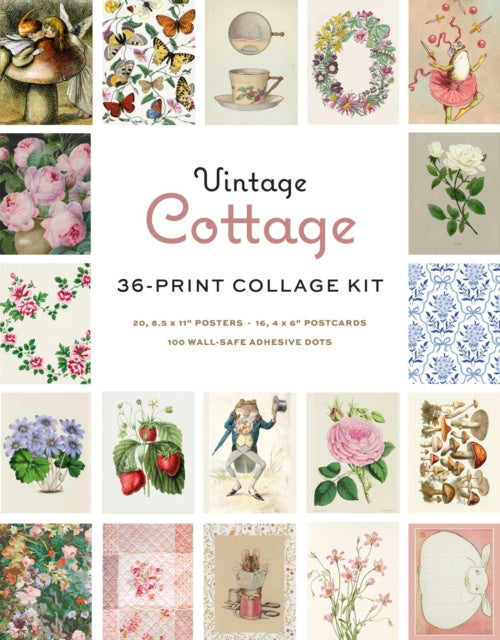 Valokuva kirjasta Insight Editions Vintage Cottage Wall Collage Kit, kuuluu tuoteryhmään Ulk taide musiikki.