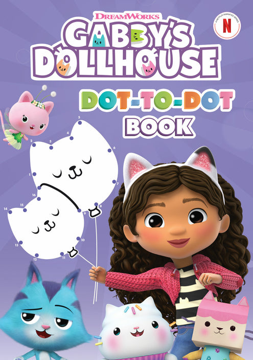 Gabby’s Dollhouse dot-to-dot värityskirja