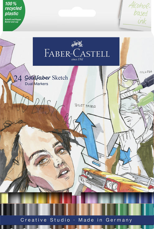 Huopakynä 24 kpl Sketch Marker Goldfaber Faber-Castell