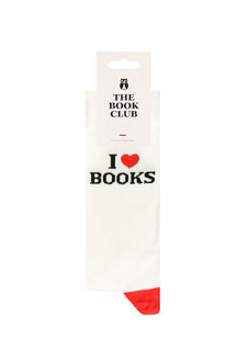 Sukat The Book Club 41-46 I Love Books, valkoinen