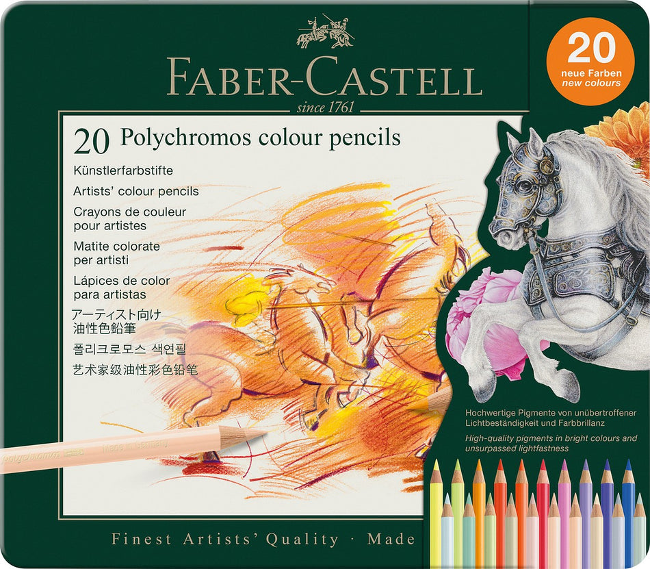 Valokuva tuotteesta Värikynä 20 kpl pastellit Polychromos Faber-Castell, kuuluu tuoteryhmään Taidetarvikkeet.