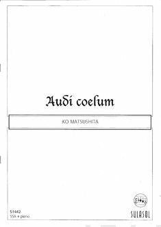 Audi coelum (diskanttikuoro ja piano, SSA + pf)