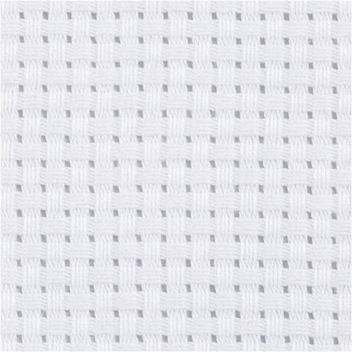 Aida-kangas 50x50 cm valkoinen 35 neliötä per 10cm