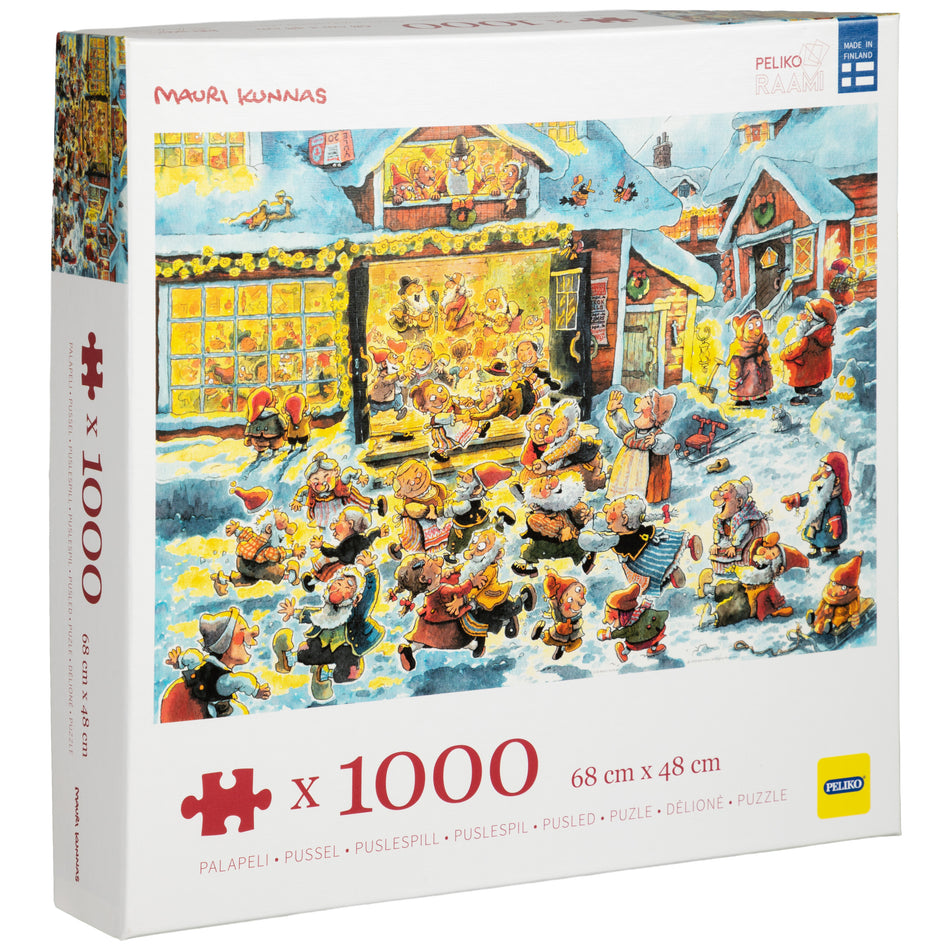 Valokuva tuotteesta Palapeli 1000 palaa Mauri Kunnas Joulu, kuuluu tuoteryhmään Palapelit.