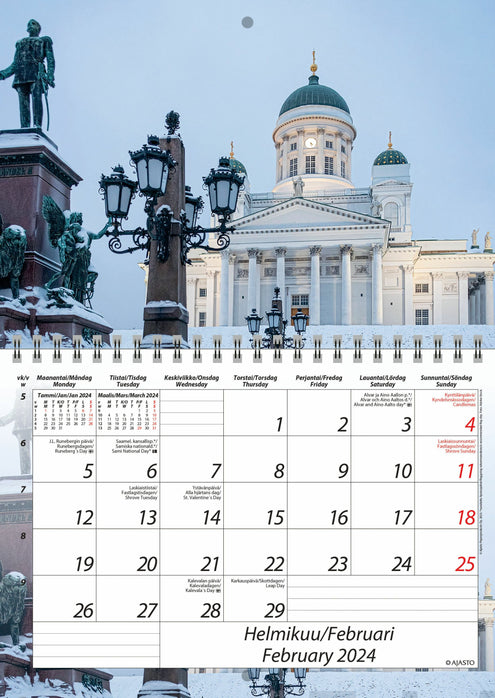 Suomi A5 2024 (seinäkalenteri)