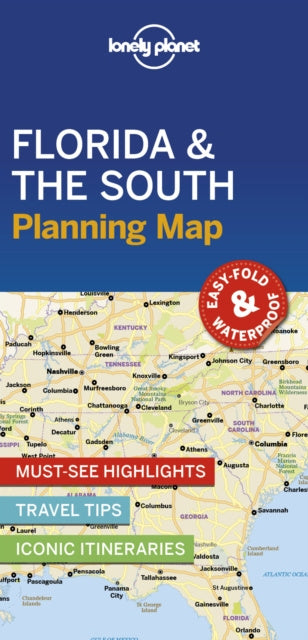 Lonely Planet Florida & the South Planning Map - Lonely Planet - Kartta ...