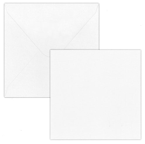 Korttipohja + kirjekuori 5kpl neliö luonnonvalkoinen, Lumo