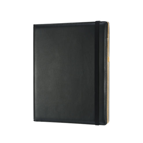 Kokouskansio 19 x 25 cm musta Victorias Journals pistesivut