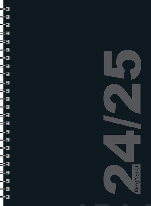 Simple A5, musta 2024-2025 (lukuvuosikalenteri)