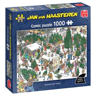 Palapeli 1000 palaa van Haasteren Christmas tree market