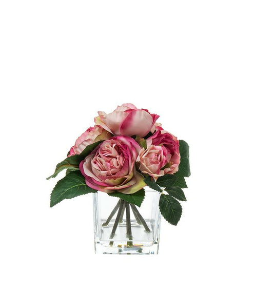 Ruusukimppu roosa 16cm Vase