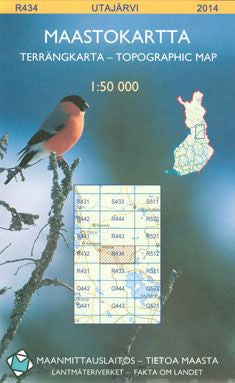 Maastokartta R434 Utajärvi 1:50 000