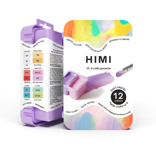 Guassiväri 12 väriä pastellvärit  HIMI Pastellit Soft Pastels
