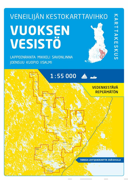 Veneilijän Kestokarttavihko Vuoksen Vesistö 1:55 000