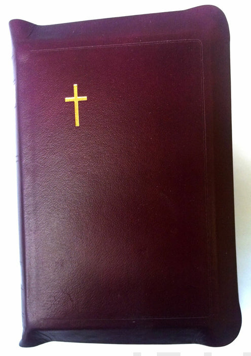 Virsikirja (nahkakantinen, soinnutettu, viininpunainen + lisävhko, katekismus ja jumalanpalvelusliitteet,  koko 96 x 140 mm)