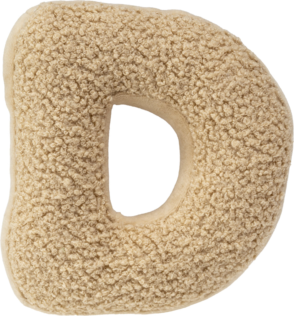 Valokuva tuotteesta Pehmokirjain Lumo Stars Soft Letter D beige, teddy, kuuluu tuoteryhmään Lelut.