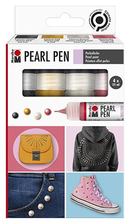 Kohokynä 4 kpl x 25 ml Pearl Pen Marabu
