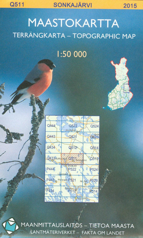 Maastokartta Q511 Sonkajärvi 1:50 000