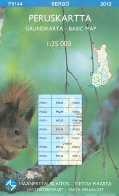 Peruskartta P3144 Bergö 1:25 000