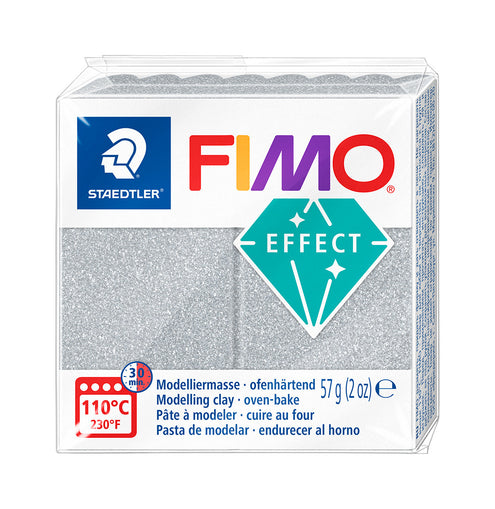 Muovailumassa Fimo Effect 812 hopea glitter