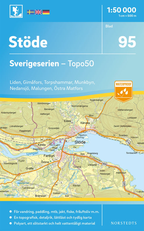 95 Stöde Sverigeserien Topo50 : Skala 1:50 000