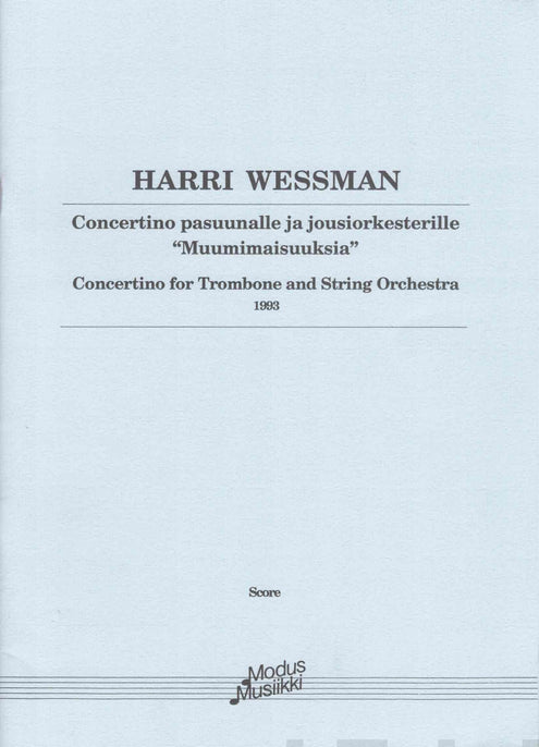 Concertino pasuunalle ja jousiorkesterille "Muumimaisuuksia"  (1994): Partituuri