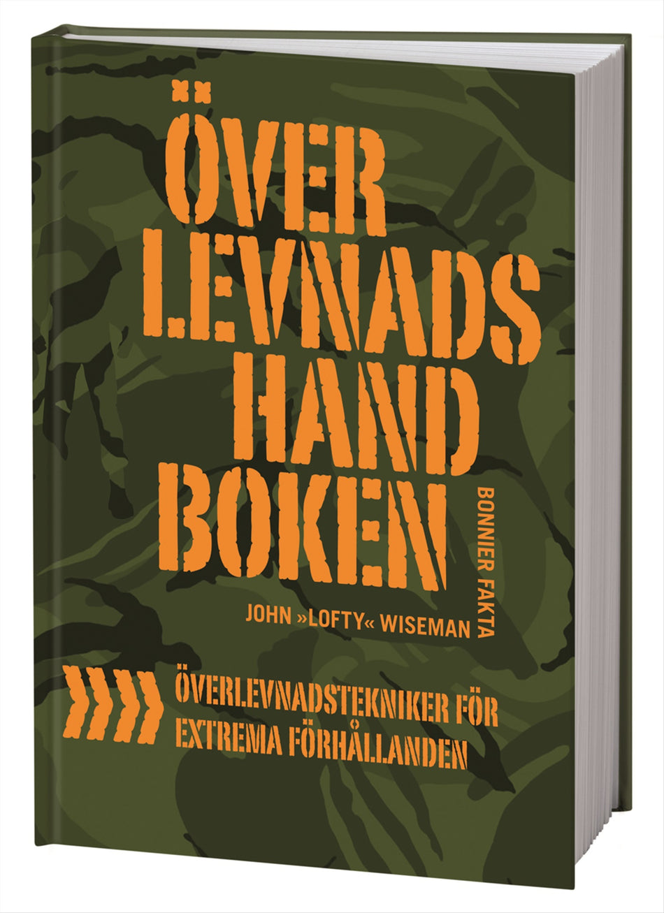 Valokuva kirjasta John "Lofty" Wiseman Överlevnadshandboken, kuuluu tuoteryhmään Ruots harrasteet taide.