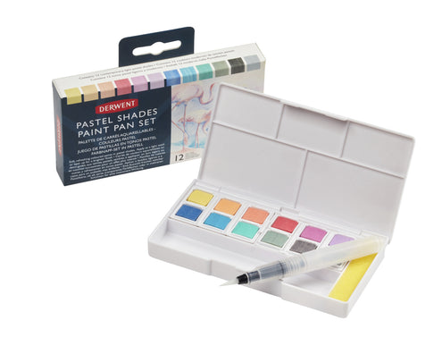 Akvarelliväri 12 kpl Derwent Pastel Shades Paint Set