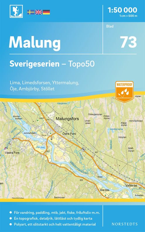 73 Malung Sverigeserien Topo50 : Skala 1:50 000