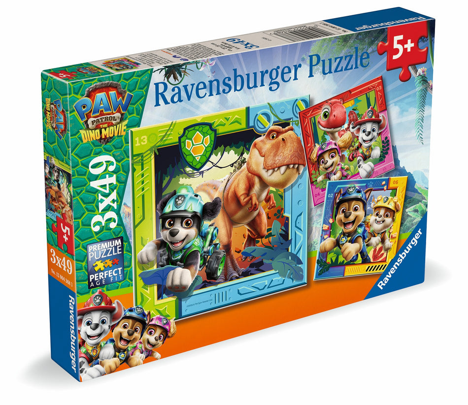 Valokuva tuotteesta Palapeli 3x49 palaa Paw Patrol 3 Dino Movie, kuuluu tuoteryhmään Palapelit.