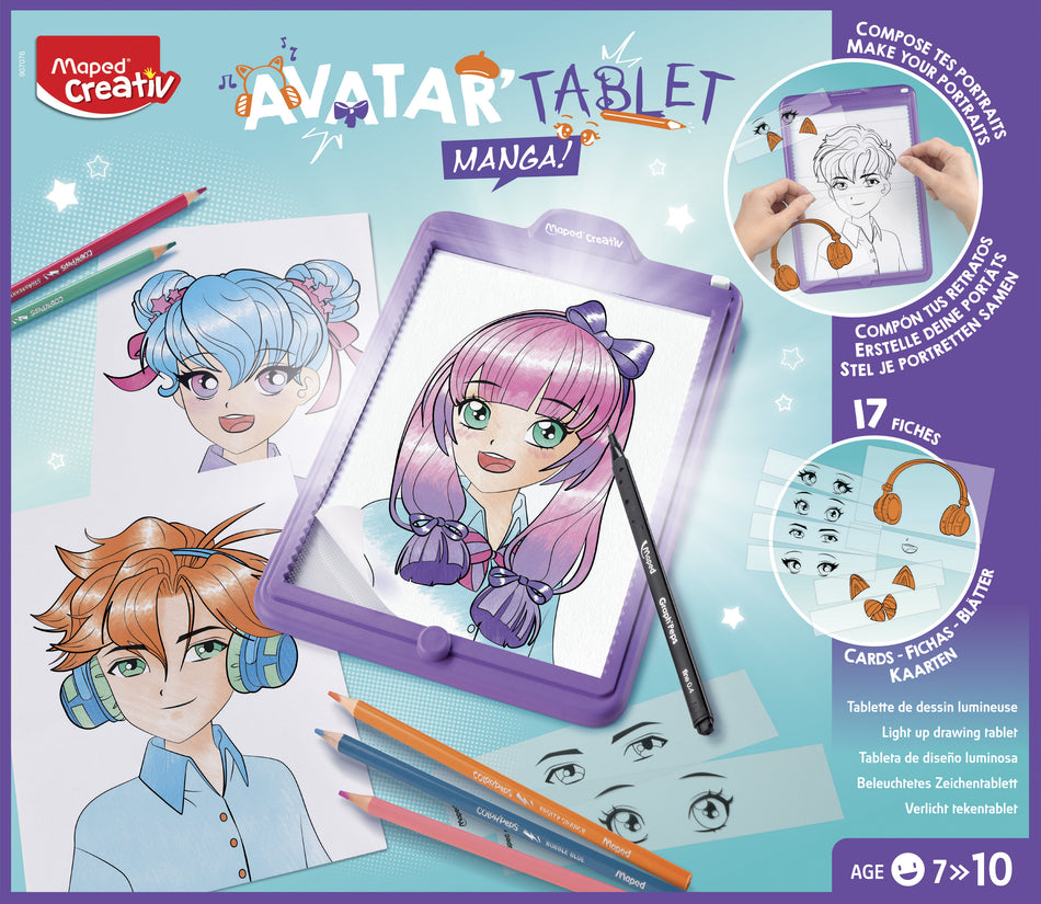 Valokuva tuotteesta Piirtoalusta Avatar Tablet Manga Maped, kuuluu tuoteryhmään Lasten askartelu  ja piirustus.