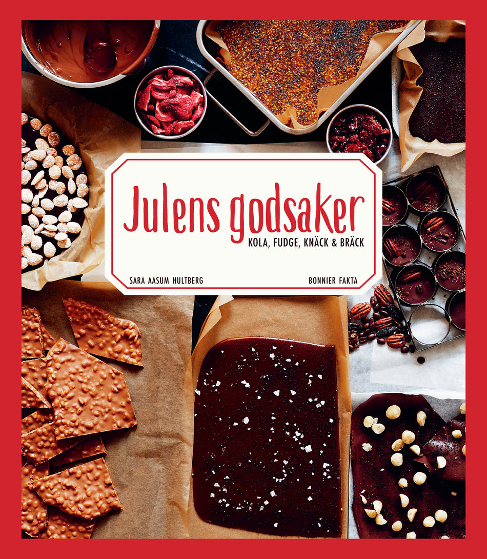 Valokuva kirjasta Sara Aasum Hultberg Julens godsaker : Kola, fudge, knäck och bräck, kuuluu tuoteryhmään Ruots harrasteet taide.
