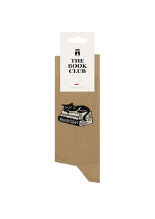 Sukat The Book Club 36-40 Bookish Cat, beige