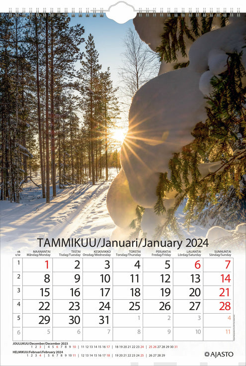 Suomi A3 2024 (seinäkalenteri)