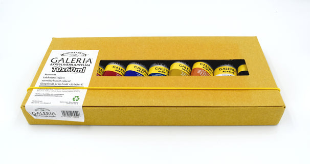 Akryylivärilajitelma 10 x 60 ml W&N Galeria, Suomen värisävyt