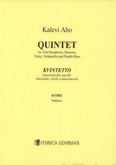 Quintet for alto saxophone, bassoon, viola, cello and double bass - Score