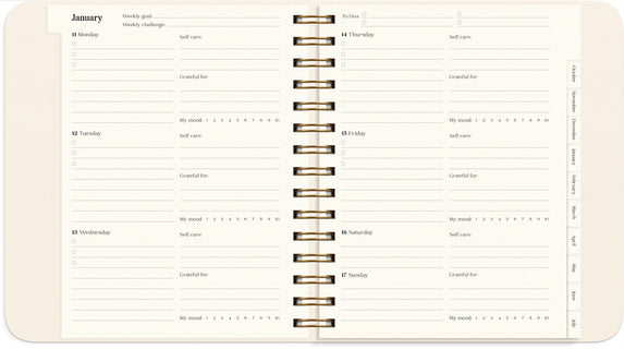 Life Planner Delicate Flowers 2027