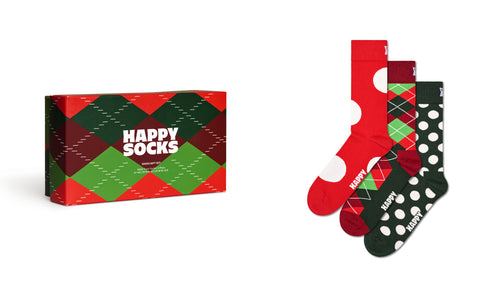 Sukat Happy Socks 41-46 Holiday Classics lahjapakkaus 3 paria
