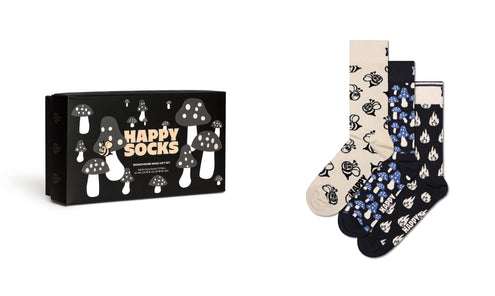 Sukat Happy Socks 36-40 Monochrome Magic lahjapakkaus 3 paria