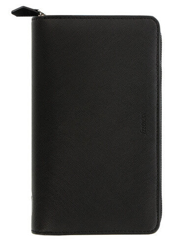 Järjestelmäkalenteri 2024 Filofax Saffiano Personal Compact Zip Black