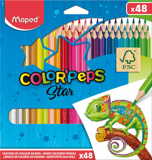Puuvärikynä 48 väriä Maped ColorPeps